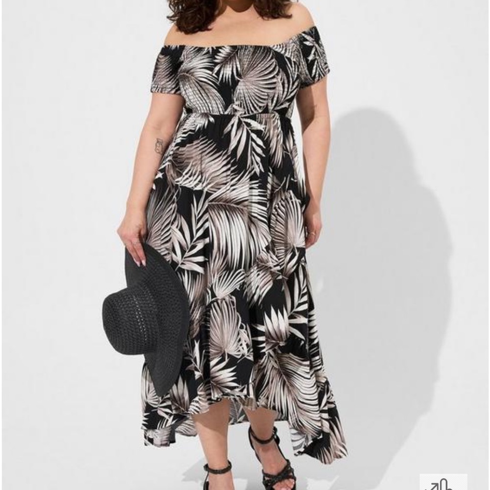 Torrid off shoulder floral dress